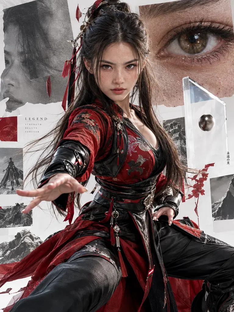 Futuristic Martial Arts Heroine Portrait — an example generated with GPT Image 2.5 from the prompt on this card
