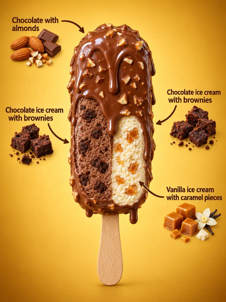 Ingredient Callout Ice Cream Ad — an example generated with GPT Image 2.5 from the prompt on this card